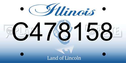 C478158 Illinois License Plate