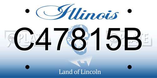 C47815B Illinois License Plate