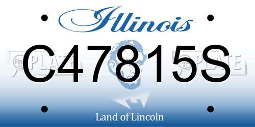 C47815S Illinois License Plate