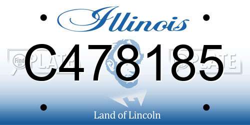C478185 Illinois License Plate