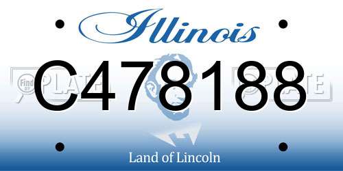 C478188 Illinois License Plate