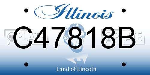 C47818B Illinois License Plate
