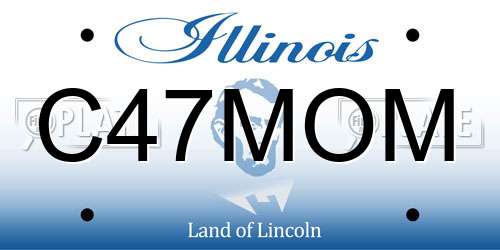 C47MOM Illinois License Plate