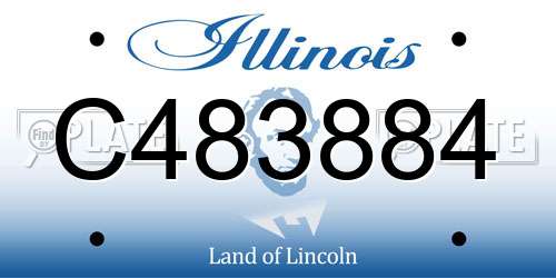 C483884 Illinois License Plate