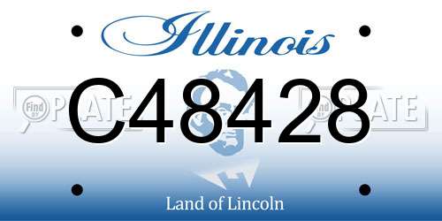 C48428 Illinois License Plate
