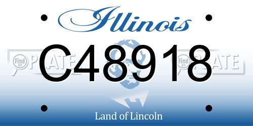 C48918 Illinois License Plate