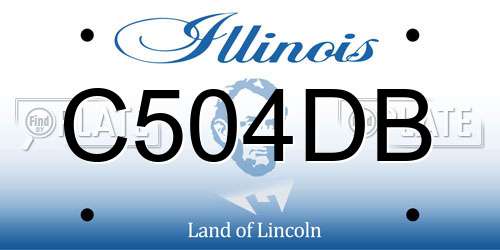 C504DB Illinois License Plate