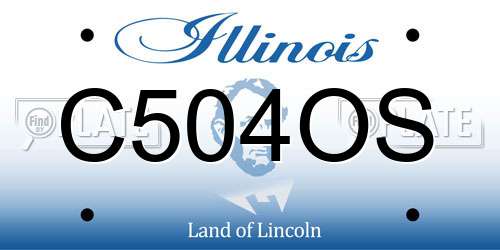 C504OS Illinois License Plate