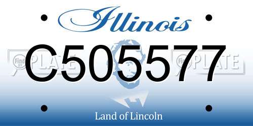 C505577 Illinois License Plate