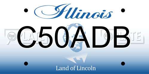 C50ADB Illinois License Plate