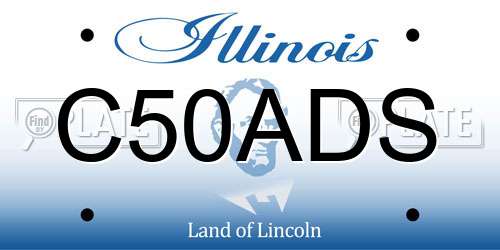 C50ADS Illinois License Plate
