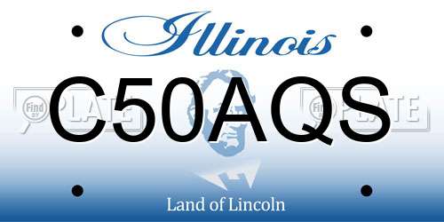 C50AQS Illinois License Plate
