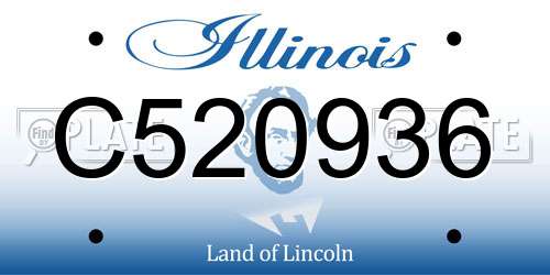C520936 Illinois License Plate