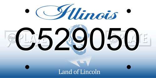 C529050 Illinois License Plate