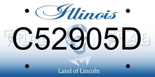 C52905D Illinois License Plate