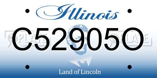 C52905O Illinois License Plate