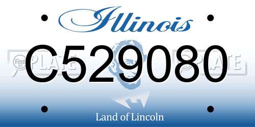 C529080 Illinois License Plate