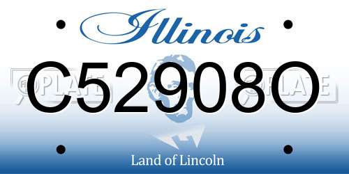 C52908O Illinois License Plate