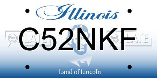 C52NKF Illinois License Plate