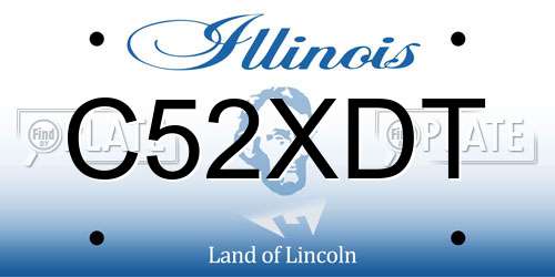 C52XDT Illinois License Plate