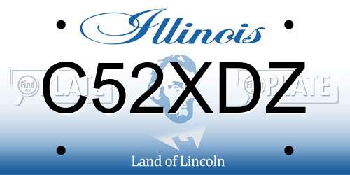 C52XDZ Illinois License Plate