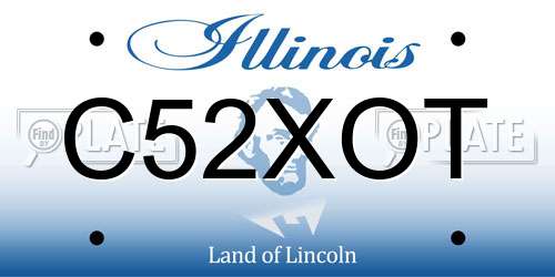 C52XOT Illinois License Plate