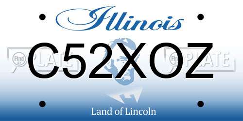 C52XOZ Illinois License Plate
