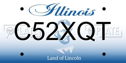 C52XQT Illinois License Plate