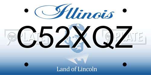 C52XQZ Illinois License Plate