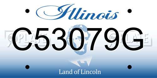 C53079G Illinois License Plate
