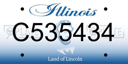 C535434 Illinois License Plate