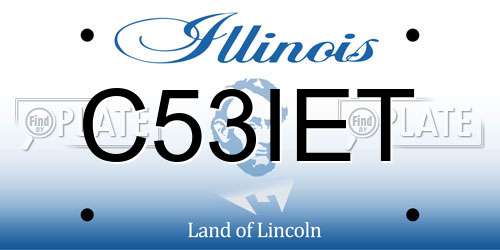 C53IET Illinois License Plate