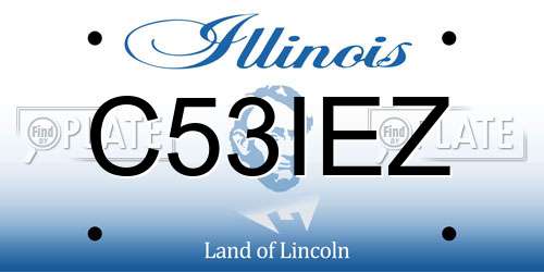 C53IEZ Illinois License Plate
