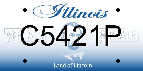 C5421P Illinois License Plate
