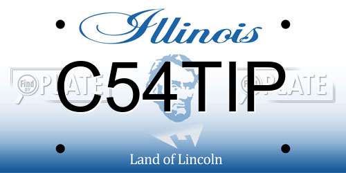 C54TIP Illinois License Plate
