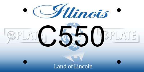 C550 Illinois License Plate