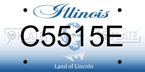 C5515E Illinois License Plate