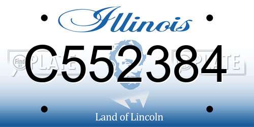 C552384 Illinois License Plate