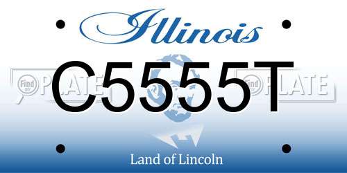 C5555T Illinois License Plate