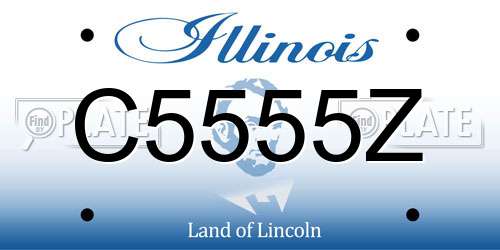 C5555Z Illinois License Plate