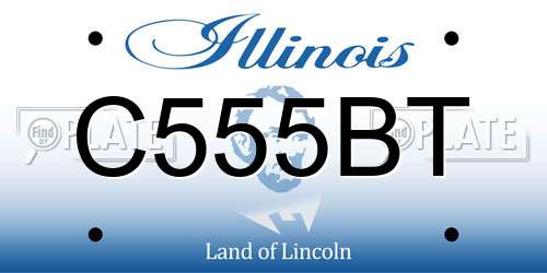 C555BT Illinois License Plate