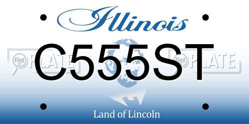 C555ST Illinois License Plate