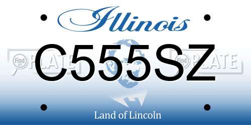 C555SZ Illinois License Plate