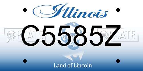C5585Z Illinois License Plate