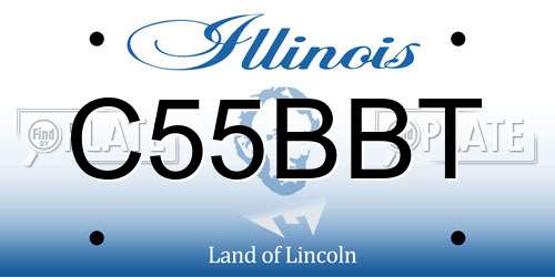 C55BBT Illinois License Plate