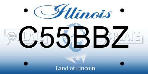 C55BBZ Illinois License Plate