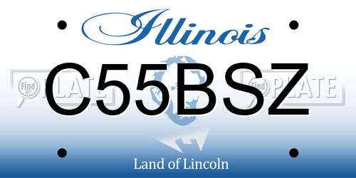 C55BSZ Illinois License Plate