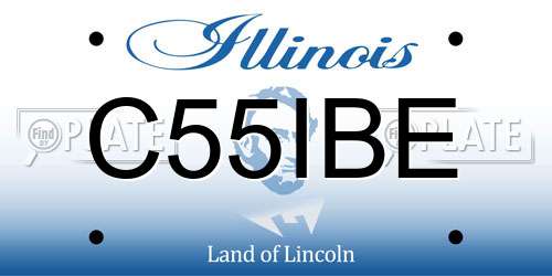 C55IBE Illinois License Plate