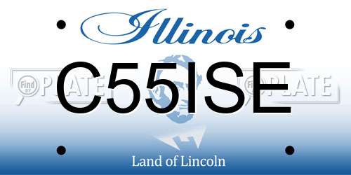 C55ISE Illinois License Plate