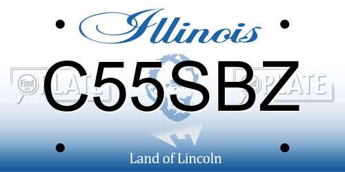 C55SBZ Illinois License Plate